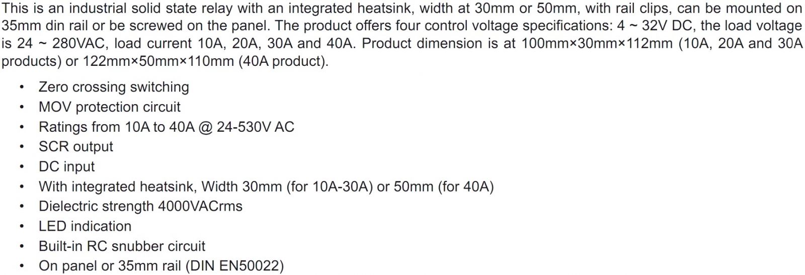 ממסר מצב מוצק MULTICOMP PRO MCKSV240D10-LM TEXT